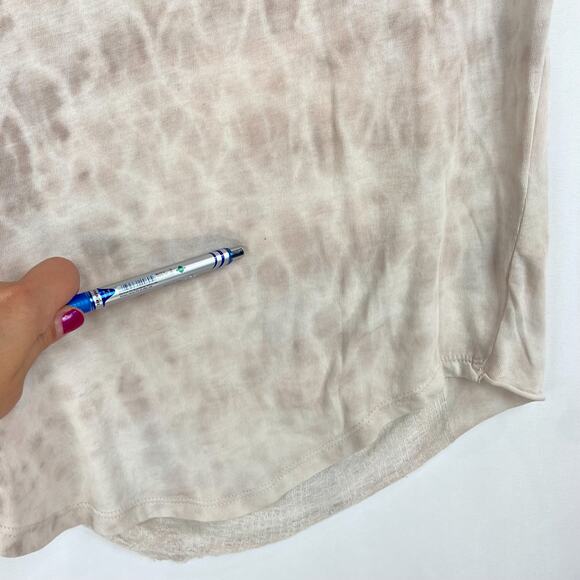 Raquel Allegra Muscle Tee Size 10 Mauve Pink Tie Dye Shredded Gauze Boho Beach - Picture 3 of 10